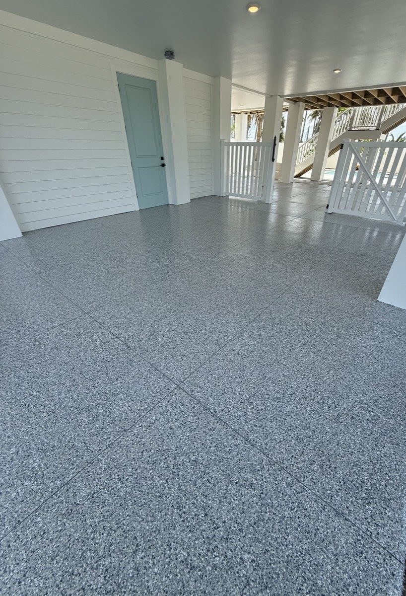 Decorative flake epoxy