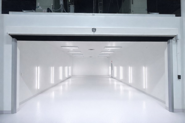 Solid color epoxy garage floor